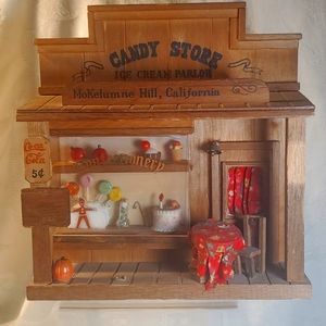 Old West Diorama CANDY STORE ICE CREAM PARLOR antique/vintage